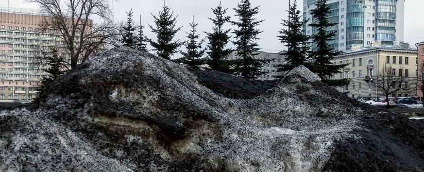 Winter-Szenen in Sibirien.