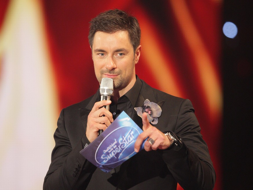 Moderator Marco Schreyl am Samstag (07.05.2011) im Finale der RTL-Castingshow &quot;Deutschland sucht den Superstar&quot; (DSDS) im Coloneum in Köln. Foto: Rolf Vennenbernd