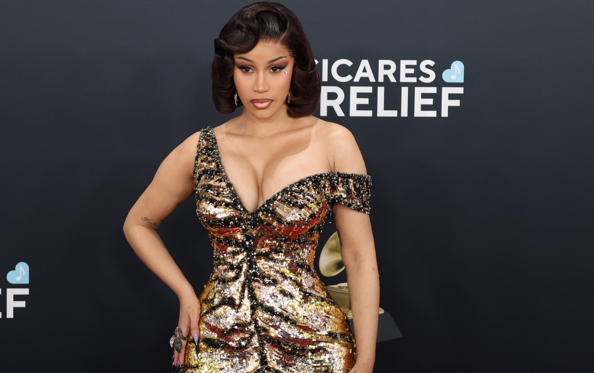 American rapper Cardi B poses on the red carpet at the 67th annual Grammy Awards ceremony at the Crypto.com Arena in Los Angeles, California, USA 02 February 2025. Red carpet at the 67th Grammy Awards ...