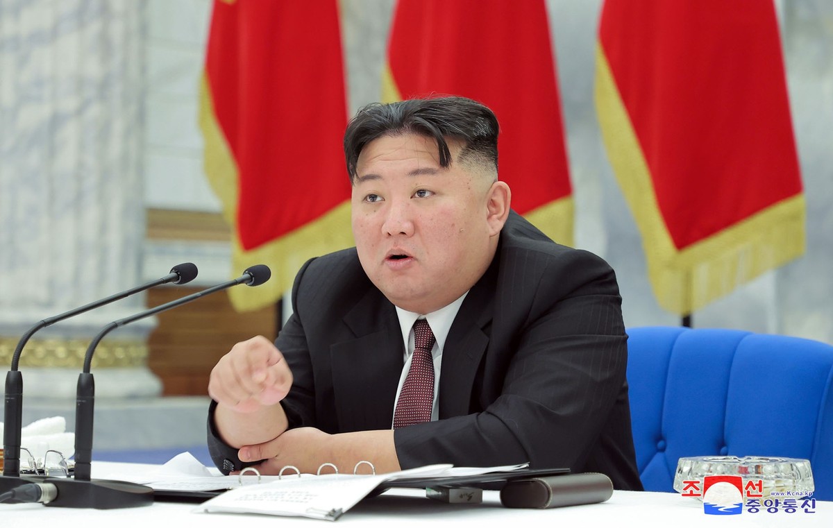 ARCHIV - 30.12.2022, Nordkorea, Pj�ngjang: Die von der staatliche Nachrichtenagentur von Nordkorea KCNA (Korean Central News Agency) zur Verf�gung gestellte Aufnahme zeigt Kim Jong Un, Machthaber in N ...