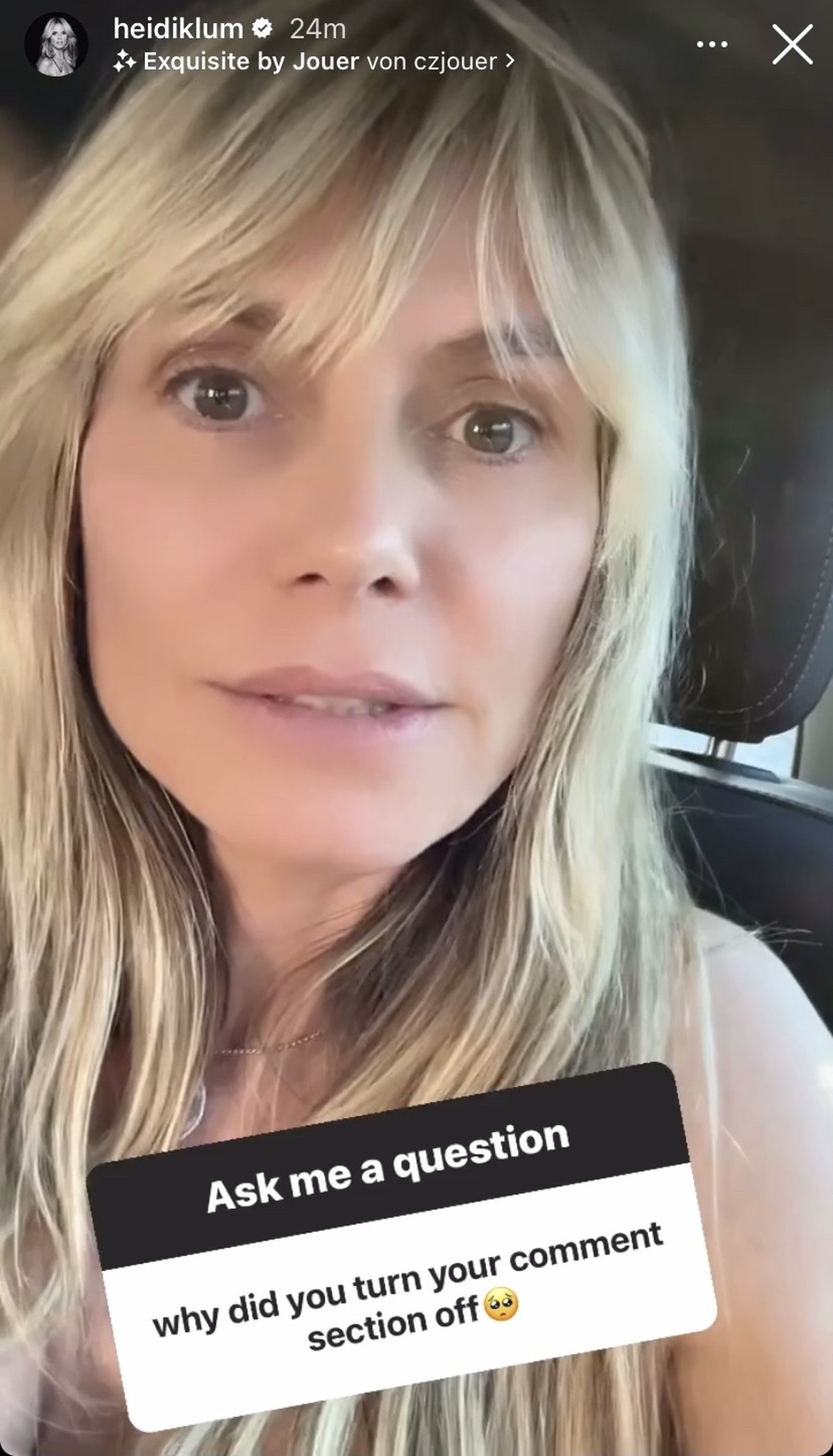 Heidi Klum nimmt Bezug auf ihre Social-Media-Entscheidung.