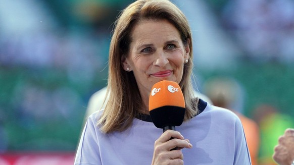 Nationalmannschaft, Fußball, Herren, Länderspiel, Freundschaftsspiel, Testspiel, Deutschland-Ukraine 12. Juni 2023, Weserstadion Bremen Katrin Müller-Hohenstein, ZDF-Sportmoderatorin, Deutschland, aktiv ...