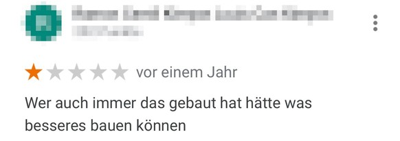 Google-Rezension über das Brandenburger Tor in Berlin. Viele Menschen bewerteten ihren Besuch beim Brandenburger Tor. Nicht alle positiv. Und nicht alle ernst gemeint. So beschweren sich die User:inne ...