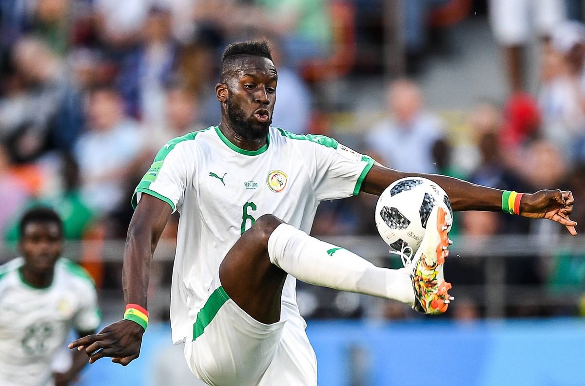 YEKATERINBURG, RUSSIA - JUNE 24, 2018: Senegal s Salif Sane in action in a 2018 FIFA World Cup WM Weltmeisterschaft Fussball Group H match against Japan at Yekaterinburg Arena. Donat Sorokin/TASS PUBL ...