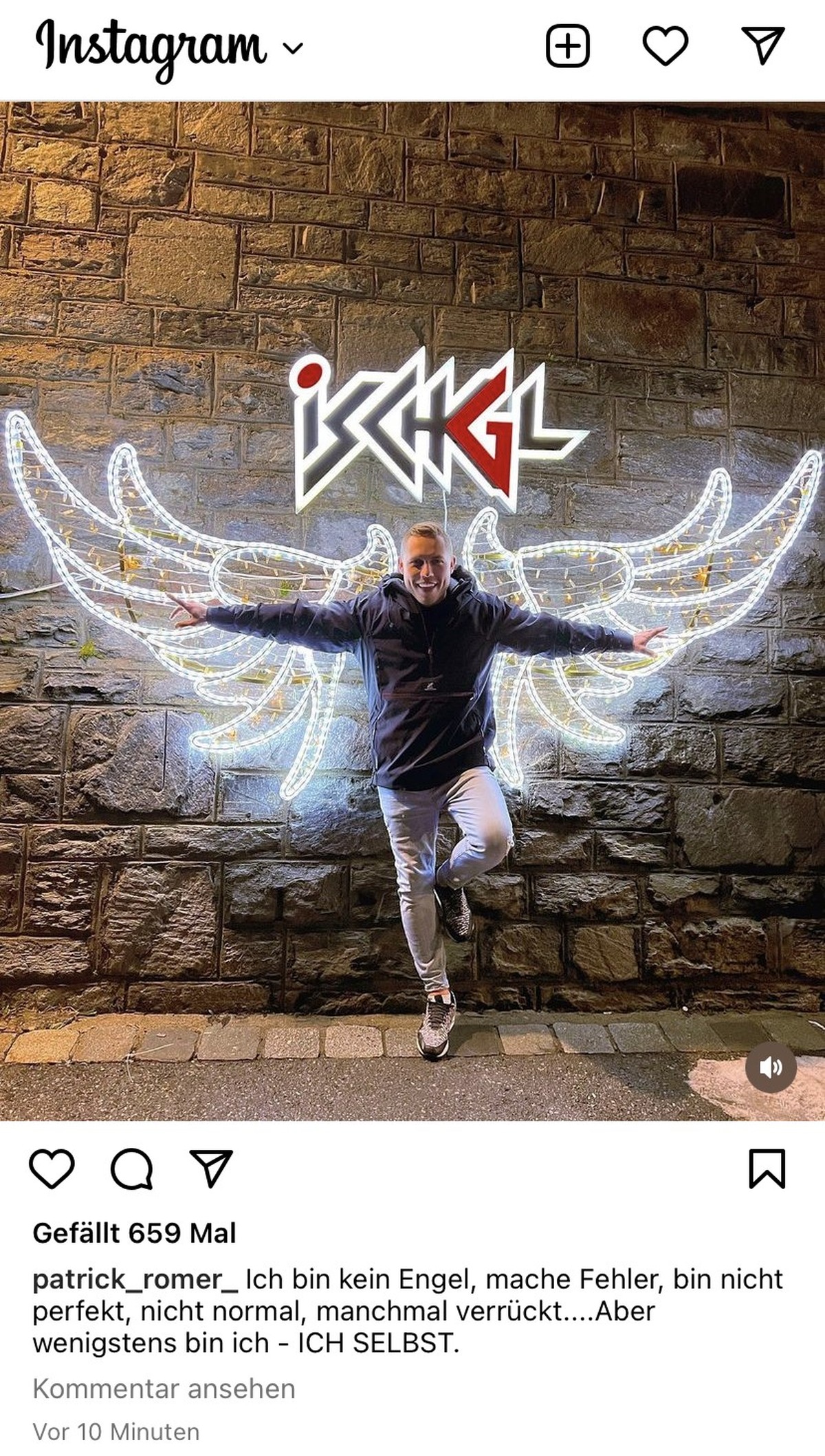 Dieses Foto teilte Patrick mit seiner Community auf Instagram.