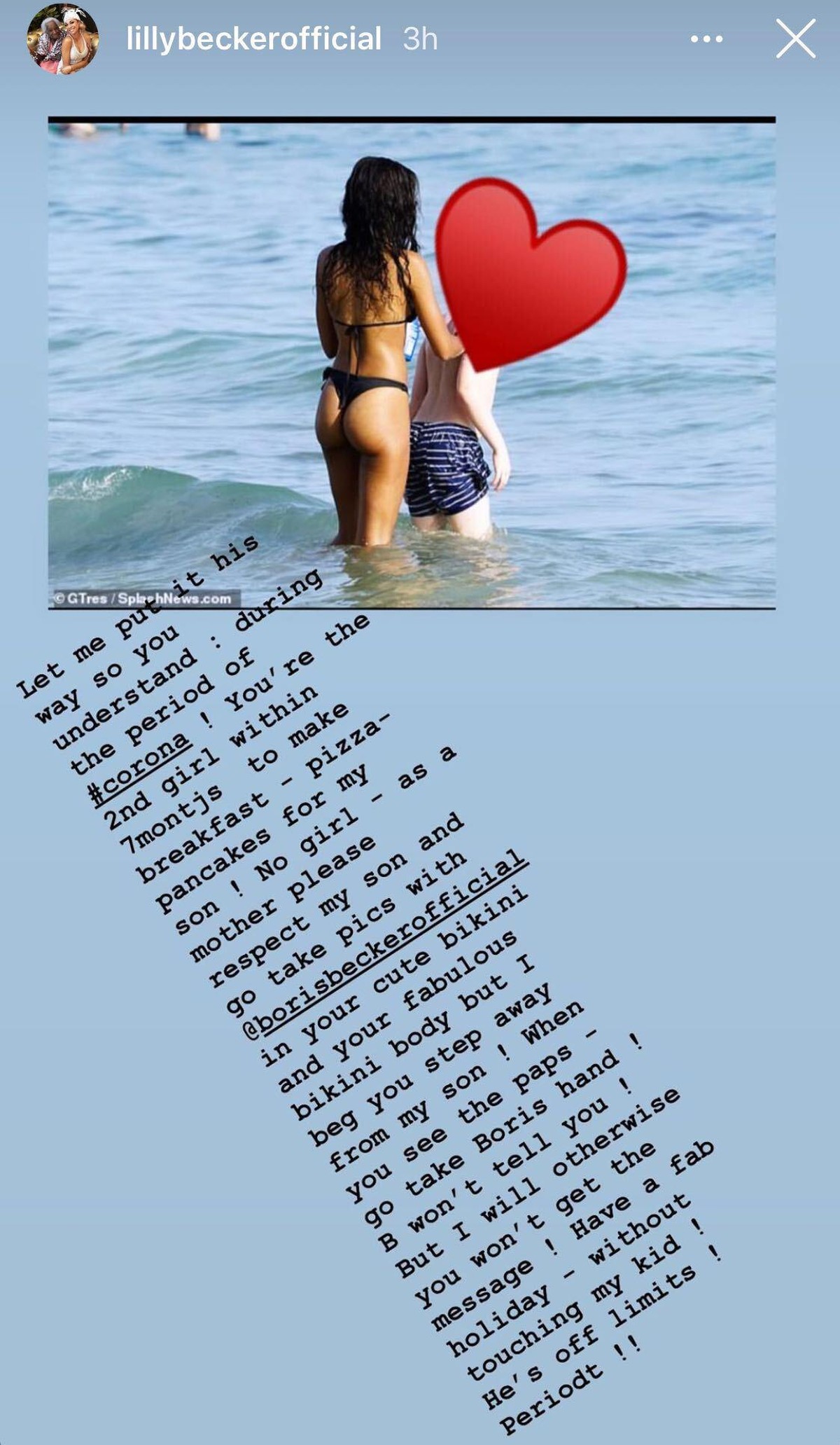 Lilly Beckers Ansage: Auf Instagram spricht sie Klartext.