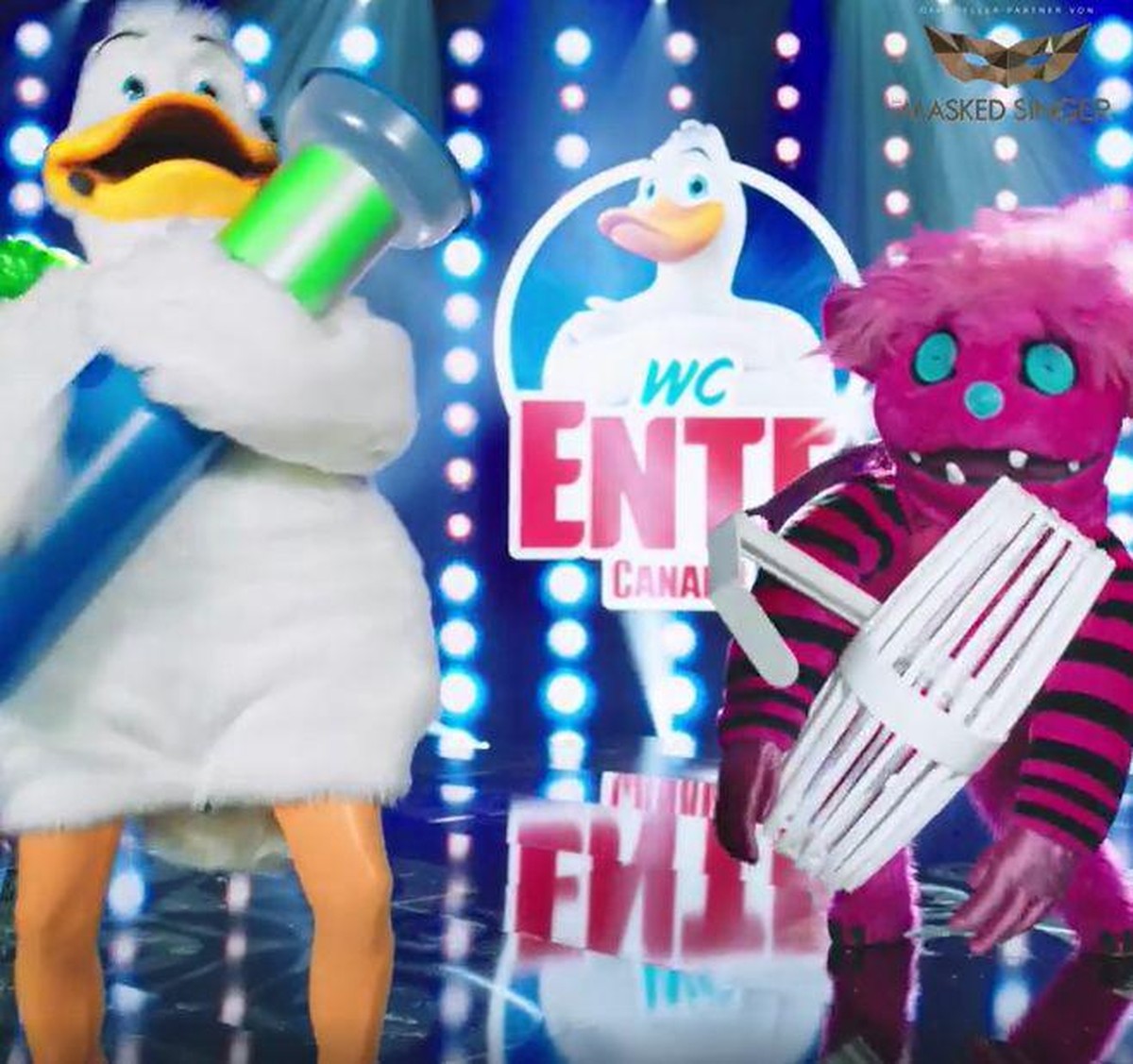 Die WC-Ente erobert die &quot;Masked Singer&quot;-Bühne.