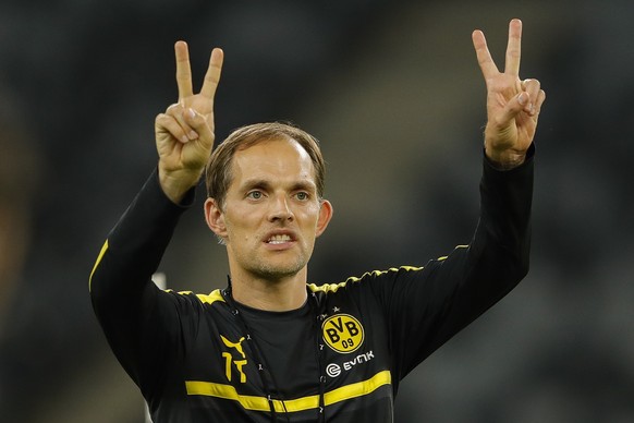 SHENZHEN, CHINA - JULY 27: Thomas Tuchel, head coach of Dortmund gestures during team training session for 2016 International Champions Cup match between Manchester City and Borussia Dortmund at Shenz ...