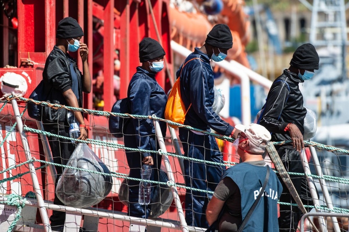 Die "Ocean Viking" ist das Rettungsschiff der Organisation SOS Mediteranée.