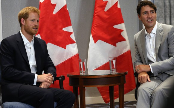 Prinz Harry und Justin Trudeau: Die Aufnahme stammt aus dem Jahr 2017 und wurde bei einem offiziellen Termin in Toronto aufgenommen.