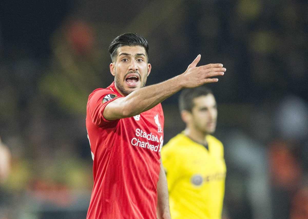 Emre CAN (Liverpool), Gestik, Geste Fussball Europa League, Viertelfinale Hinspiel, Borussia Dortmund (DO) - FC Liverpool 1:1, am 07.04.2016 in Dortmund/ Deutschland.

Emre CAN Liverpool Gesture Ges ...
