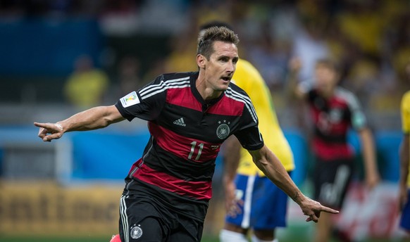 COPA2014 Belo Horizonte, MG - 08/07/2014: BRAZIL X GERMANY - Miroslav Klose of Germany during celebration of the team during the match between Brazil vs Germany, valid for the World Cup, held in Minei ...