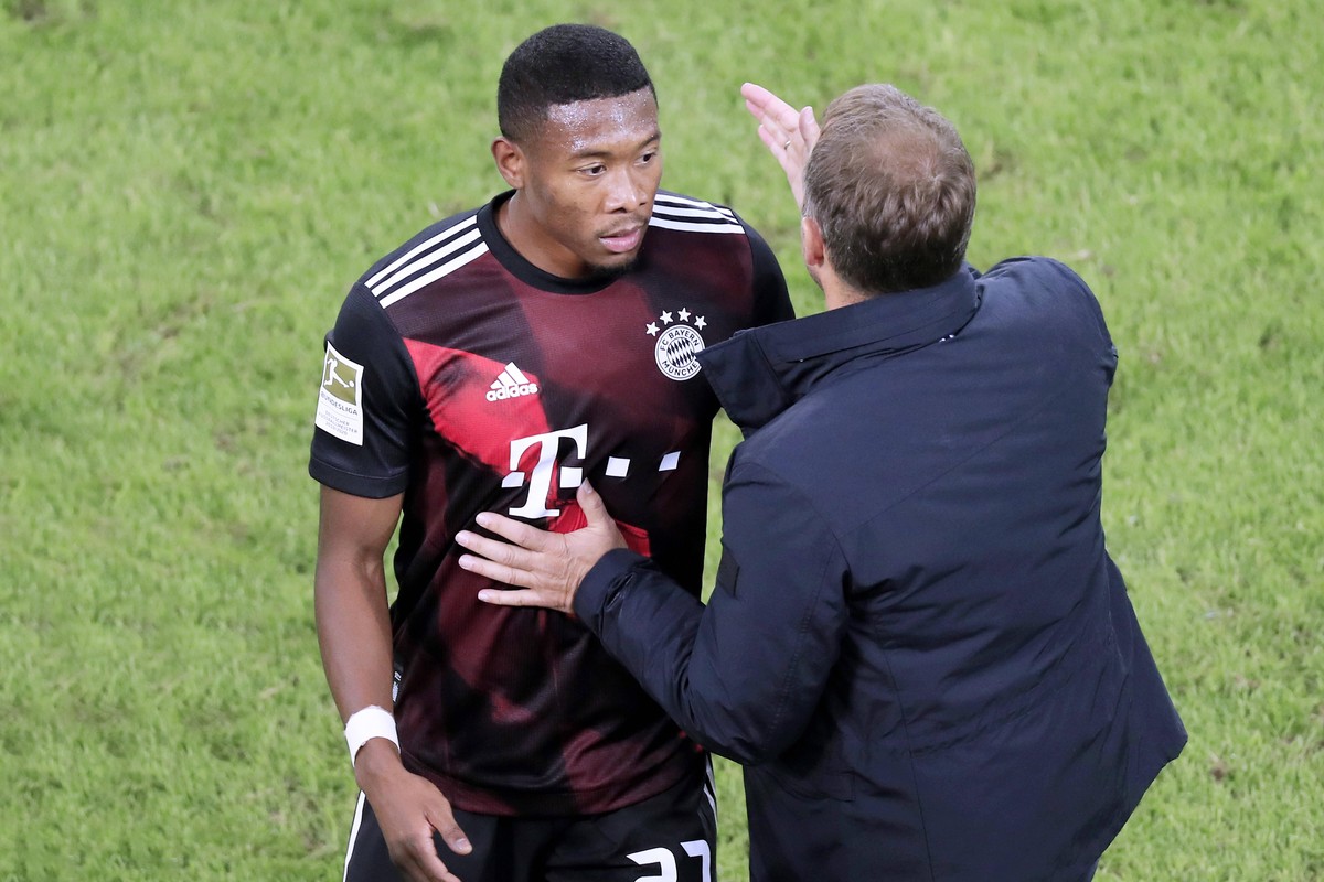 David Alaba und Hansi Flick.