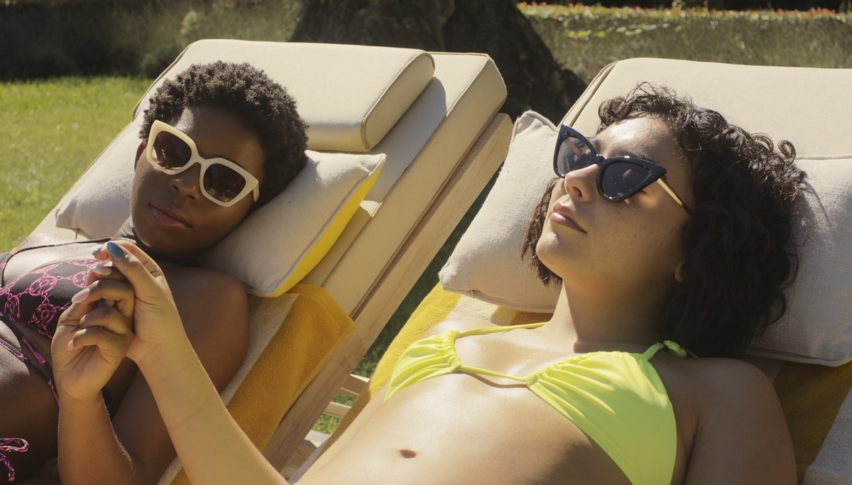Miveck Packa as Prince and Carla Díaz as Teodora on the set of Delicious, Courtesy of Netlifx 2025