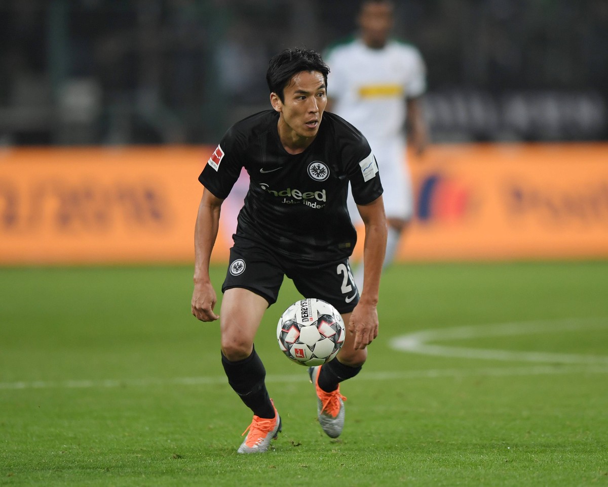 26.09.2018, Fussball GER, Saison 2018 2019, 1. Bundesliga, 5. Spieltag, Borussia Moenchengladbach - Eintracht Frankfurt 3:1, Makoto Hasebe (Eintracht Frankfurt) DFL REGULATIONS PROHIBIT ANY USE OF PHO ...