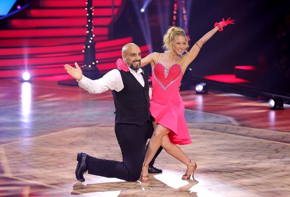 COLOGNE, GERMANY - FEBRUARY 24: Abdelkarim and Kathrin Menzinger perform on stage during the first &quot;Let&#039;s Dance&quot; show at MMC Studios on February 24, 2023 in Cologne, Germany. (Photo by  ...