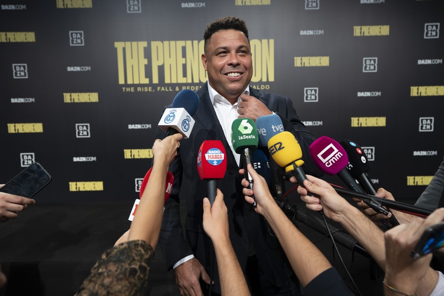 Fußballlegende Ronaldo bie der Premiere seiner Dokumentation in Madrid