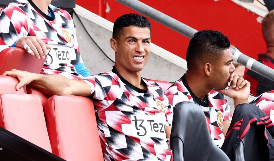 Mandatory Credit: Photo by James Marsh/Shutterstock 13271146am Cristiano Ronaldo of Manchester United, ManU seen on the bench. Southampton v Manchester United, Premier League, Football, St Mary s Stad ...