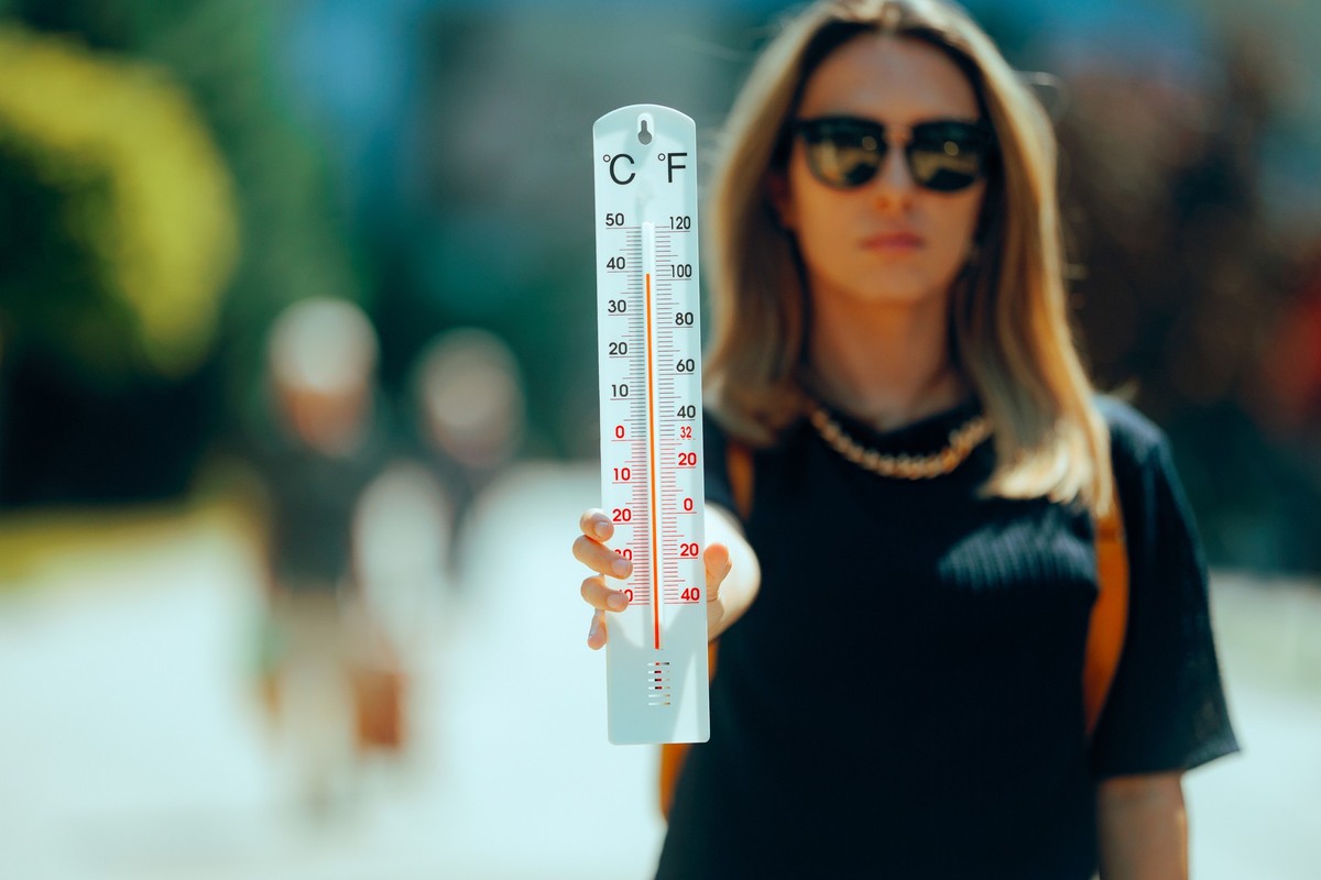 Hot day raising degrees in the thermometers and unhealthy discomfort