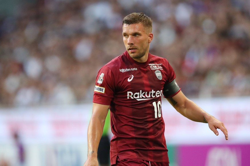 Lukas Podolski (Vissel), AUGUST 26, 2018 - Football / Soccer : 2018 J1 League match between Vissel Kobe 0-2 Yokohama F Marinos at Noevir Stadium Kobe, Hyogo, Japan. Noxthirdxpartyxsales PUBLICATIONxIN ...