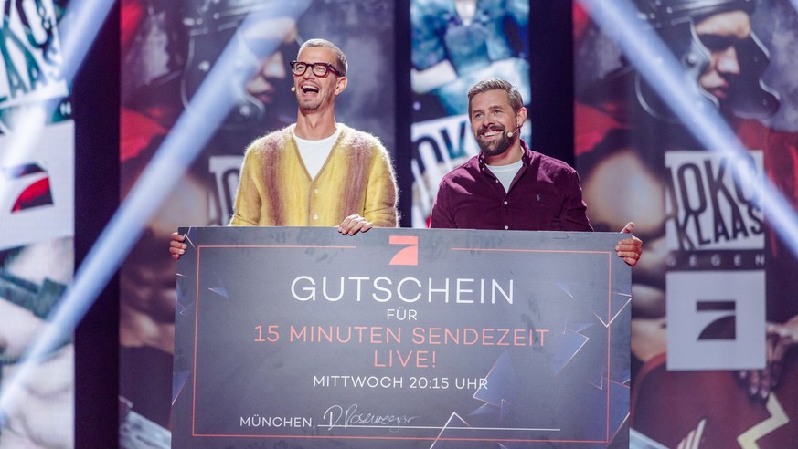 Titel: Joko und Klaas gegen ProSieben;
Staffel: 2023.2;
Folge: 1;
Person: Joko Winterscheidt; Klaas Heufer-Umlauf;
Copyright: ProSieben/Nadine Rupp;
Fotograf: Nadine Rupp;
Bildredakteur: Nadine Vaders ...