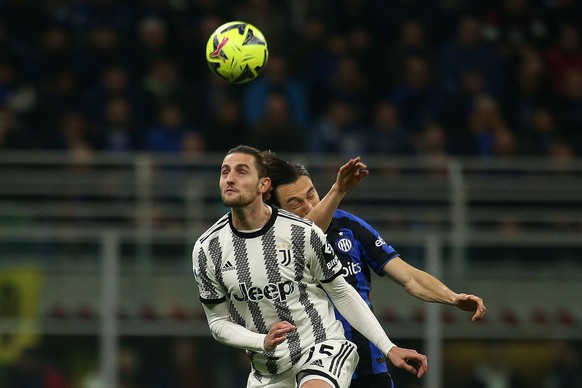 Foto Spada/LaPresse 19 marzo 2023 - Milano , Italia - calcio - Inter vs Juventus - Campionato italiano di calcio Serie A TIM 2022/2023 - Stadio San Siro. Nella foto: Adrien Rabiot Juventus F.C. March  ...