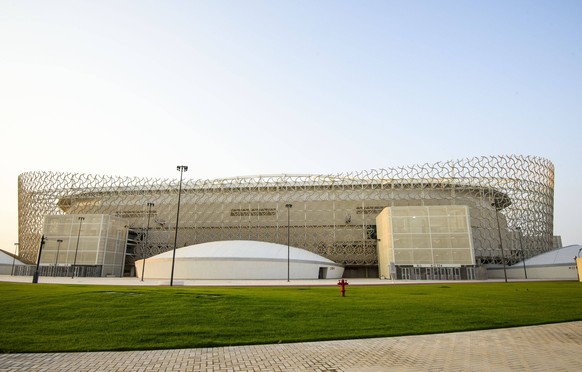 220812 -- DOHA, Aug. 12, 2022 -- Photo taken on Aug. 7, 2022 shows the exterior view of Ahmad Bin Ali Stadium which will host the 2022 FIFA World Cup, WM, Weltmeisterschaft, Fussball matches in Doha,  ...