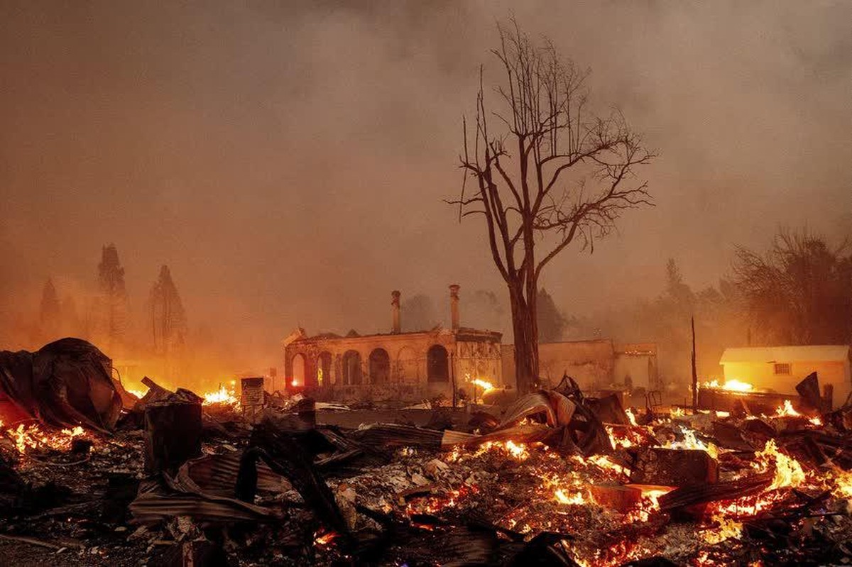 Ebenfalls Greenville im Norden Kaliforniens. Die Feuer zerstörten die historische Goldgräberstadt fast vollständig.