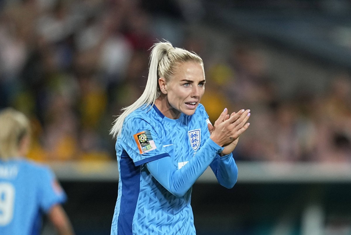 August 16 2023: Alex Greenwood England gestures during a game, , at , , . /CSM USA - ZUMAc04_ 20230816_zma_c04_067 Copyright: xKimxPricex