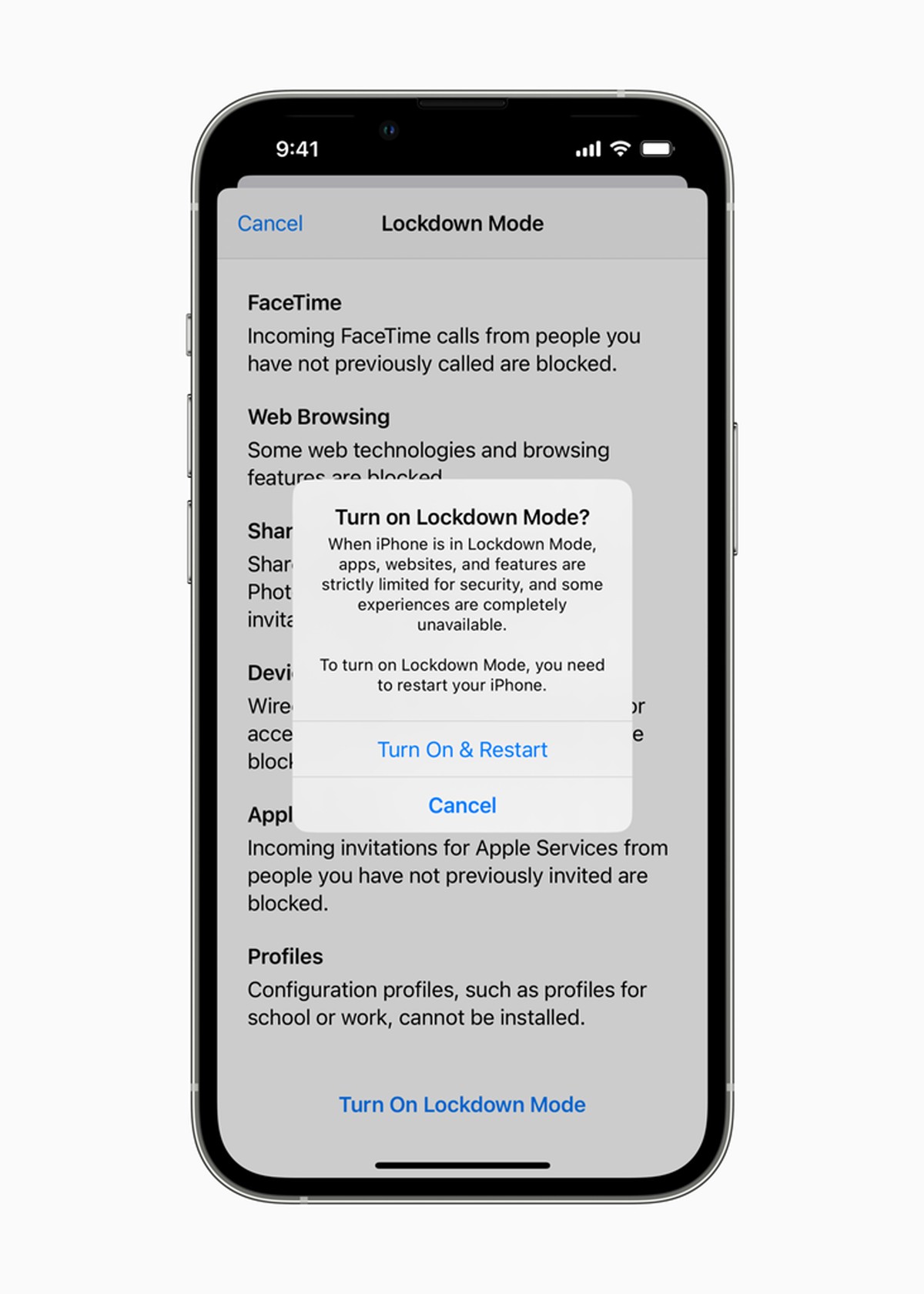 HANDOUT - 06.07.2022, USA, ---: Apple stellt ab Herbst f�r iPhones, iPad-Tablets und Mac-Computer eine Einstellung �Lockdown Mode� zur Verf�gung. Damit k�nnen Nutzer, die ins Visier von Hacker-Attacke ...