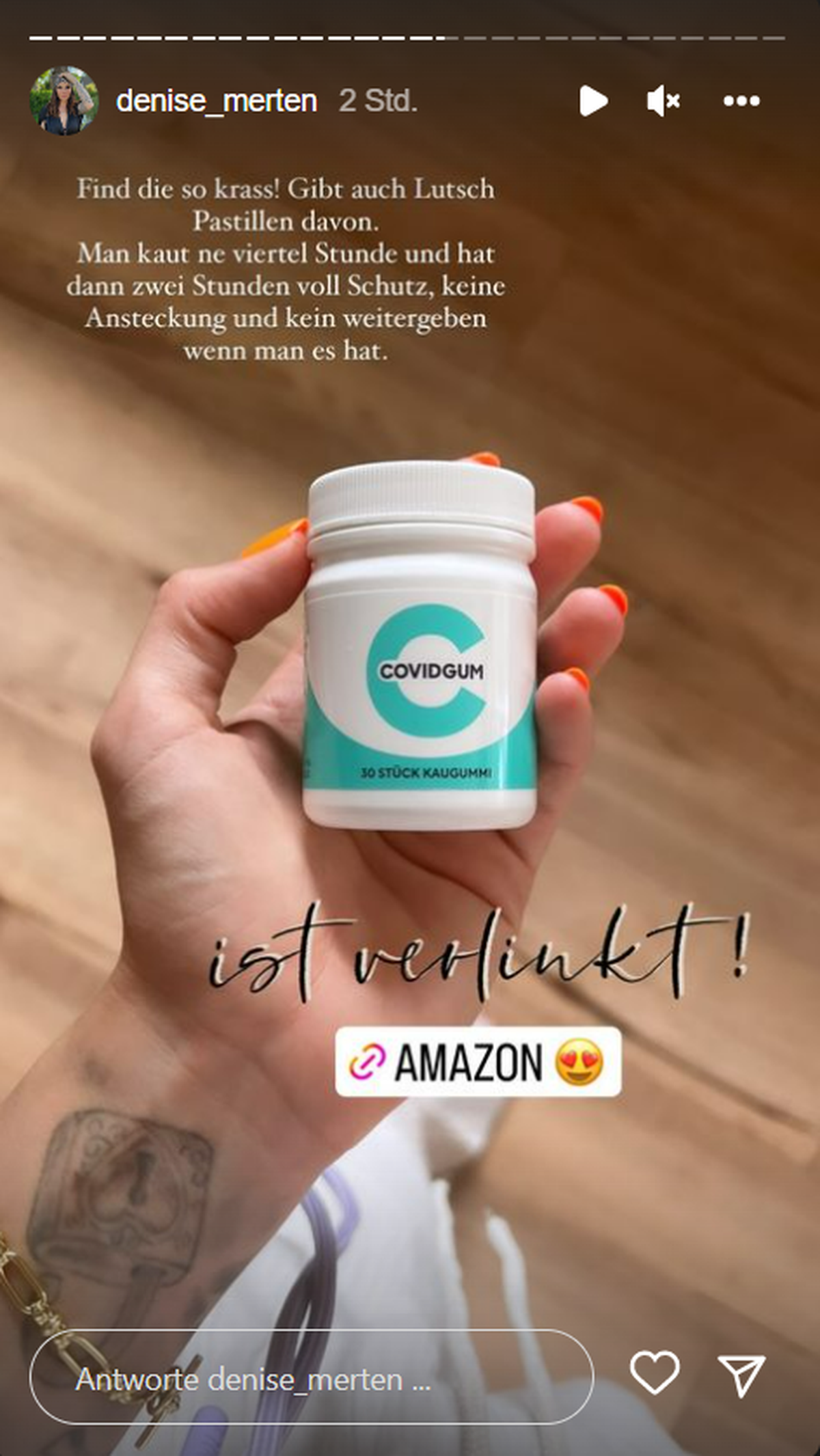 Mit dieser Werbung verärgerte Denise Merten ihre Fans.