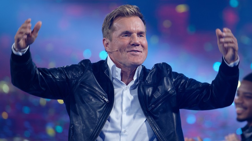 01.04.2023, Nordrhein-Westfalen, Köln: Juror Dieter Bohlen spricht bei der erstn Live-Sendung der Castingshow «Deutschland sucht den Superstar 20». Die RTL-Castingshow «Deutschland sucht den Superstar ...