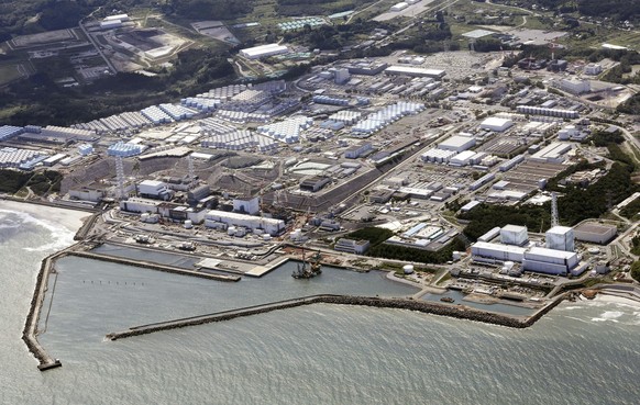 This aerial view shows the Fukushima Daiichi nuclear power plant in Fukushima, northern Japan, Thursday, Aug. 24, 2023, as its operator Tokyo Electric Power Company Holdings TEPCO has begun releasing  ...
