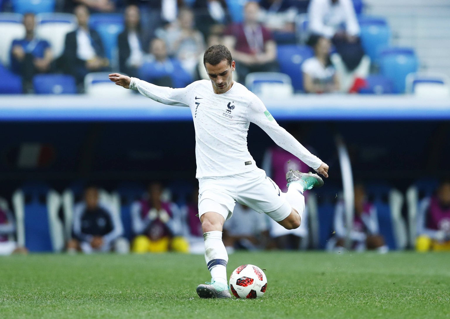 July 6, 2018 - Nizhny Novgorod, Russia - France v Uruguay - Quarter-finals FIFA World Cup WM Weltmeisterschaft Fussball Russia 2018.Antoine Griezmann (France) at Nizhny Novgorod Stadium in Russia on J ...