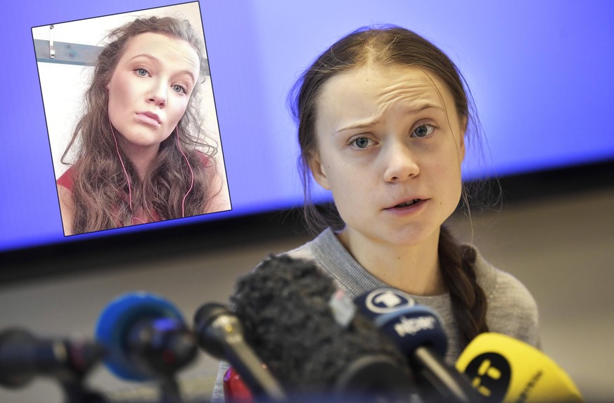 Greta Thunberg setzt sich für den Klimaschutz ein, ihre jüngere Schwester Beata (kl. Bild) verlässt sich auf ihre Stimme.