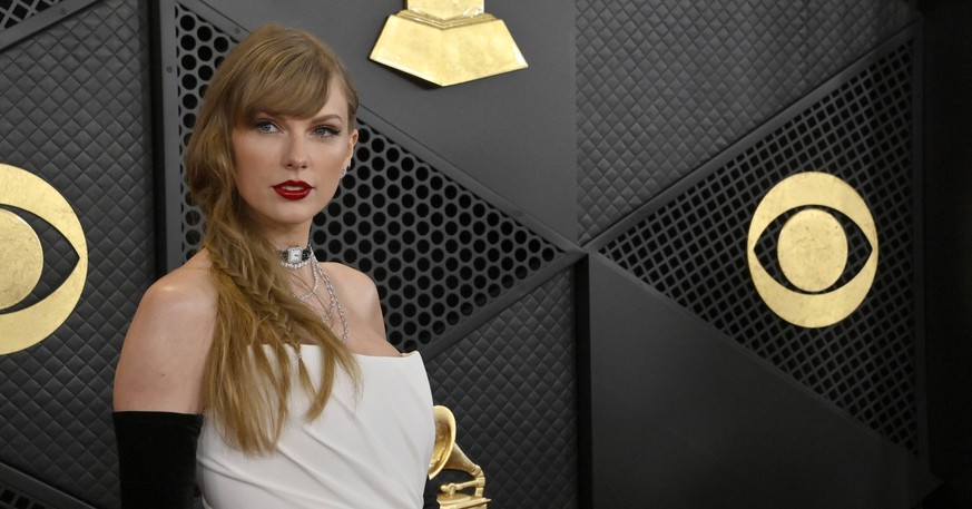 Taylor Swift attends the 66th annual Grammy Awards at the Crypto.com Arena in Los Angeles on Sunday, February 4, 2024. PUBLICATIONxINxGERxSUIxAUTxHUNxONLY LAP20240204007 JIMxRUYMEN