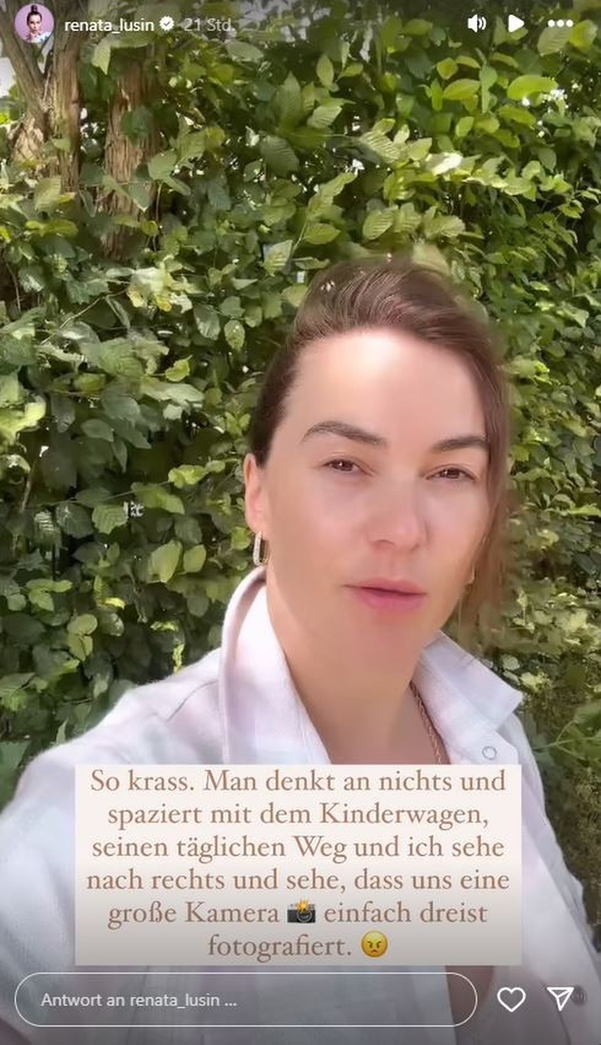 Renata Lusin erzählt, dass sie und ihre Tochter fotografiert worden seien.