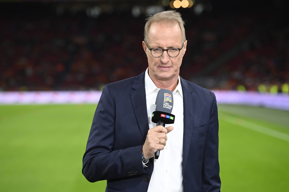 Florian KOENIG, K�nig, Sportreporter, Moderator, RTL, Portraet, Portr�t, Portrait, Angeschnittenes Einzelbild, Einzelmotiv, Fussball Nations League Niederlande NED - Deutschland GER 2-2 am 10.09.2024  ...