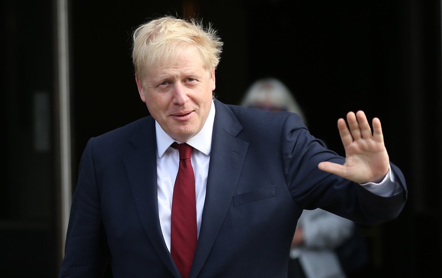 Conservative Party Conference Prime Minister Boris Johnson leaves the The Midland hotel during the second day of the Conservative Party Conference being held at the Manchester Convention Centre. Pictu ...