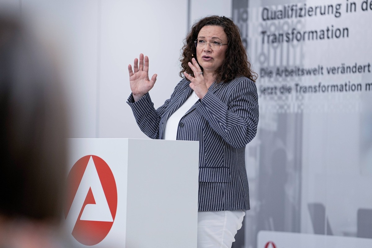 News Bilder des Tages Auftaktveranstaltung der Thementage Qualifizierung in der Transformation bei der Agentur fuer Arbeit Aktuell, 17.08.2022, Duesseldorf, Vorstandsvorsitzende der Bundesagentur fuer ...