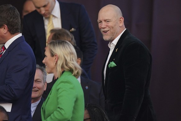 Zara Tindall and Mike Tindall in the Royal Box ahead of the concert at Windsor Castle in Windsor, England, Sunday, May 7, 2023, celebrating the coronation of King Charles III. It is one of several eve ...