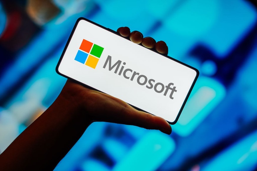 BRAZIL - 2023/10/23: In this photo illustration, the Microsoft logo is displayed on a smartphone screen. (Photo Illustration by Rafael Henrique/SOPA Images/LightRocket via Getty Images)