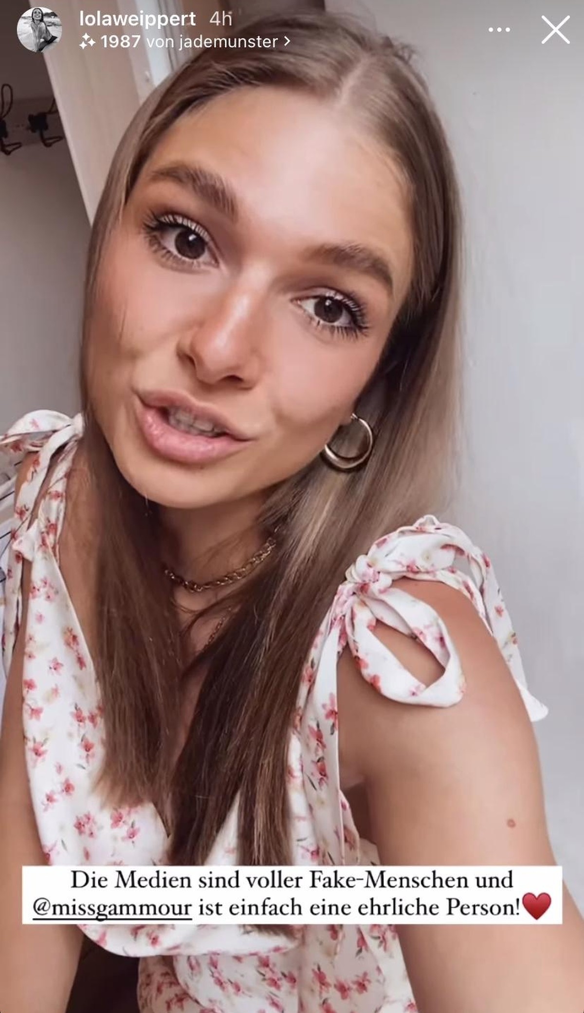 Lola Weippert postete ein eindeutiges Statement.