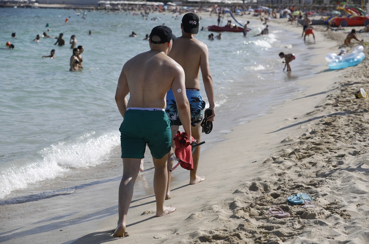 21.07.2022, Spanien, Magaluf: Junge M