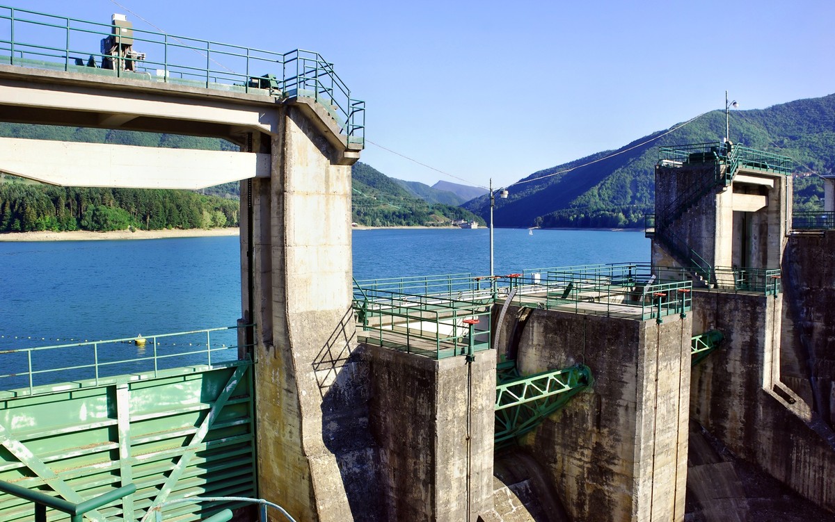 Suviana dam in the bolognese apennines. Lake Suviana, Bologna, Italy xkwx suviana dam, suviana, lake suviana, bologna, italy, porretta, travel, italian, mountain, village, emilia, green, apennines, sa ...