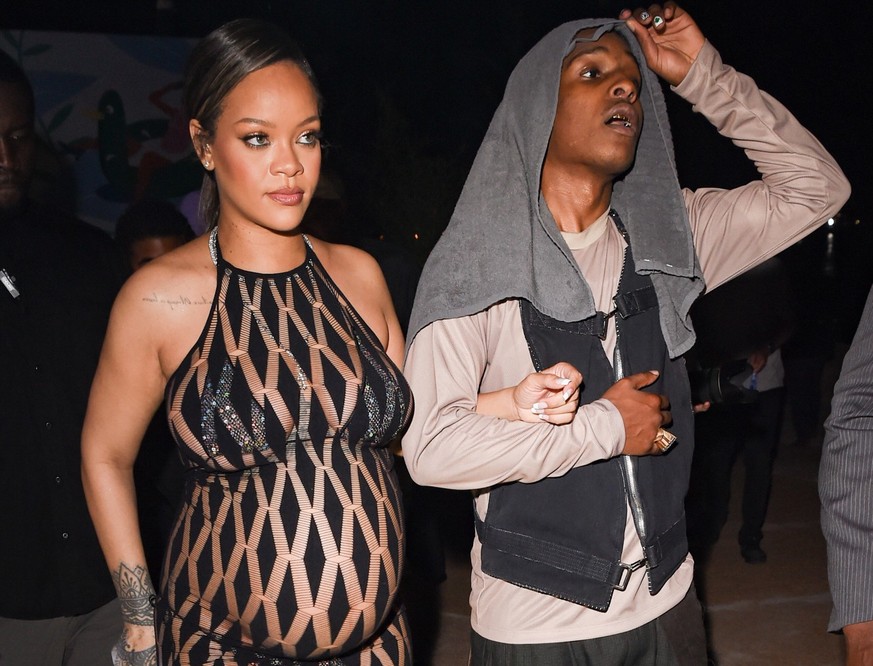 CANNES, FRANCE - JUNE 21: Rihanna and A$AP Rocky attend an evening of music hosted by Spotify with star-studded performances with Foo Fighters, A$AP Rocky and Disclosure during Cannes Lions 2023 on Ju ...