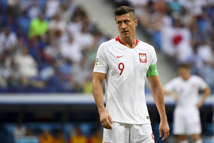 June 28, 2018 - Volgograd, Russia - Robert Lewandowski of Poland during the 2018 FIFA World Cup WM Weltmeisterschaft Fussball Group H match between Japan and Poland at Volgograd Arena in Volgograd, Ru ...