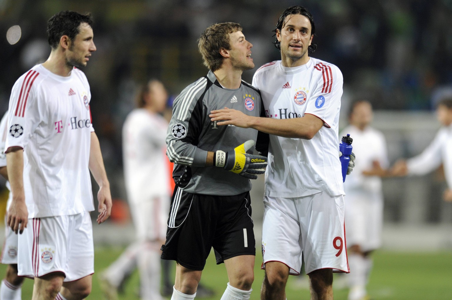 Kennt ihr die noch? Mark van Bommel, Michael Rensing und Luca Toni in der Saison 2008/2009.