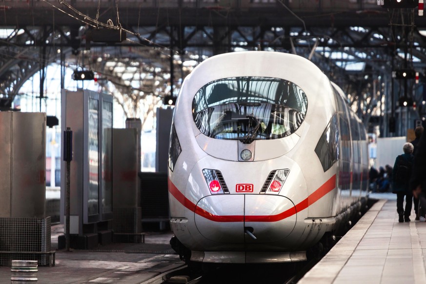 cologne, North Rhine-Westphalia/germany - 11 01 2020: modern ICE train at cologne main station in germany