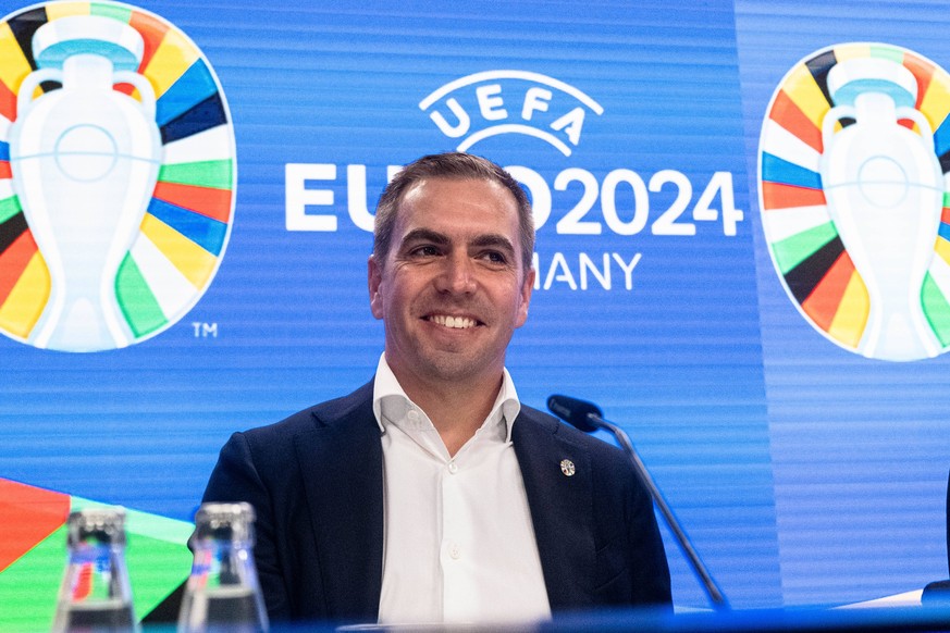 Philipp Lahm Turnierdirektor, UEFA EURO, EM, Europameisterschaft,Fussball 2024, GER, Pressekonferenz, UEFA Working Visits EURO 2024, Frankfurt am Main, 16.10.2023, GER, Pressekonferenz, UEFA Working V ...